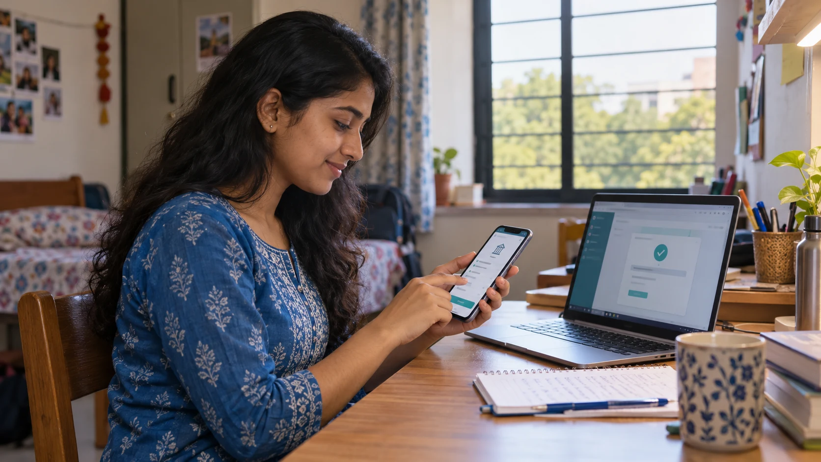 Order from the room — Students browse the campus cafeteria menu and place a food order through FretBox.